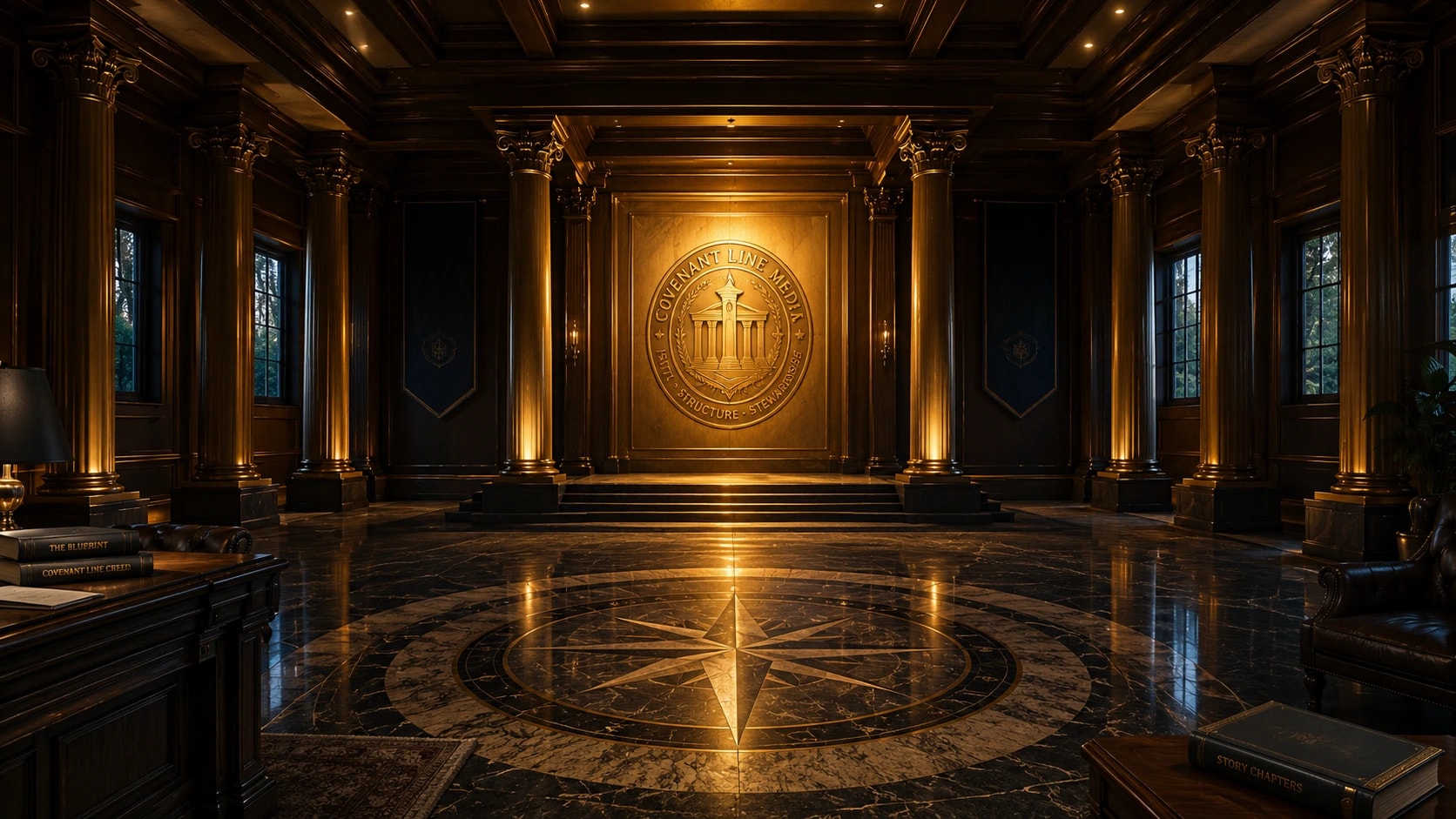 Creed Wall — The institutional entrance of Covenant Line Media